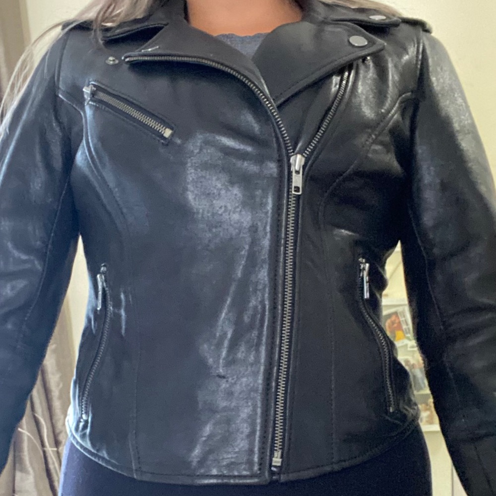 Black Rivet leather jacket XS - Picture 5 of 5